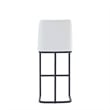 Manhattan Comfort Serena Barstool with Metal Base in White (Set of 2)