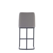 Manhattan Comfort Serena Counter Stool with Metal Base in Gray (Set of 2)