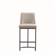 Manhattan Comfort Serena Counter Stool with Metal Base in Light Gray (Set of 2)