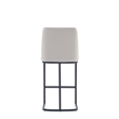 Manhattan Comfort Serena Counter Stool with Metal Base in Light Gray (Set of 2)
