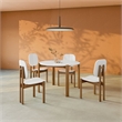Manhattan Comfort Gales Dining Chair from Engineered Wood in White - Set of 4