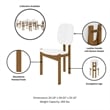 Manhattan Comfort Gales Dining Chair from Engineered Wood in White - Set of 4