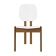 Manhattan Comfort Gales Dining Chair from Engineered Wood in White - Set of 4