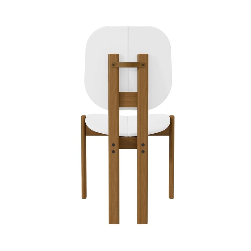Manhattan Comfort Gales Dining Chair from Engineered Wood in White - Set of 4