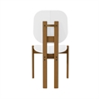 Manhattan Comfort Gales Dining Chair from Engineered Wood in White - Set of 4