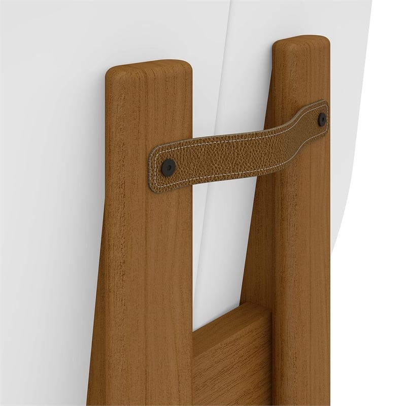 Manhattan Comfort Gales Dining Chair from Engineered Wood in White - Set of 4