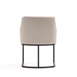 Serena Upholstered Dining Armchair with Steel Base in Cream - Set of 2
