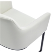 Serena Upholstered Dining Armchair with Steel Base in Cream - Set of 2