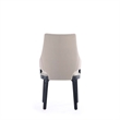 Kara Upholstered Dining Arm Chair from Solid Wood in Light Gray- Set of 2