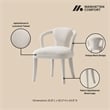 Palmer Dining Armchair with Solid Wood Frame in Ivory - Set of 2