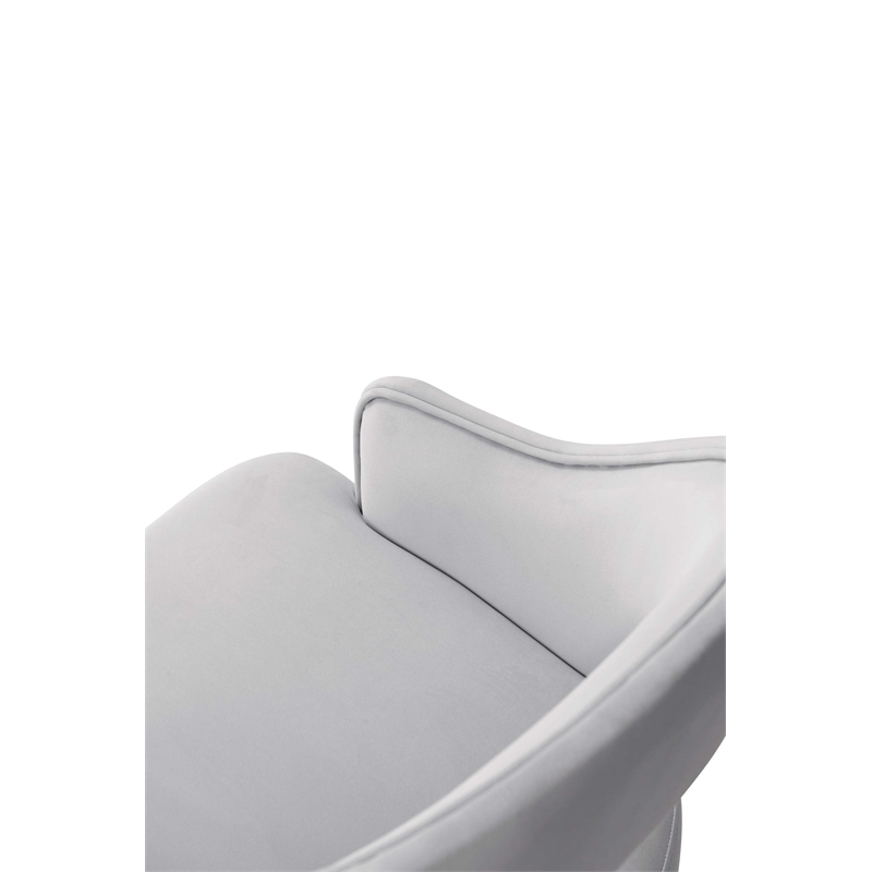 Carrington Dining Armchair with Solid Wood Frame in Light Gray - Set of 2