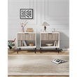 DUMBO 1.0 Nightstand from Engineered Wood in Off White and Rustic Grey- Set of 2