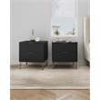 DUMBO 2.0 Nightstand from Engineered Wood in Black - Set of 2