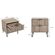 DUMBO 2.0 Nightstand from Engineered Wood in Rustic Gray - Set of 2