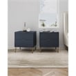 DUMBO 2.0 Nightstand from Engineered Wood in Midnight Blue - Set of 2