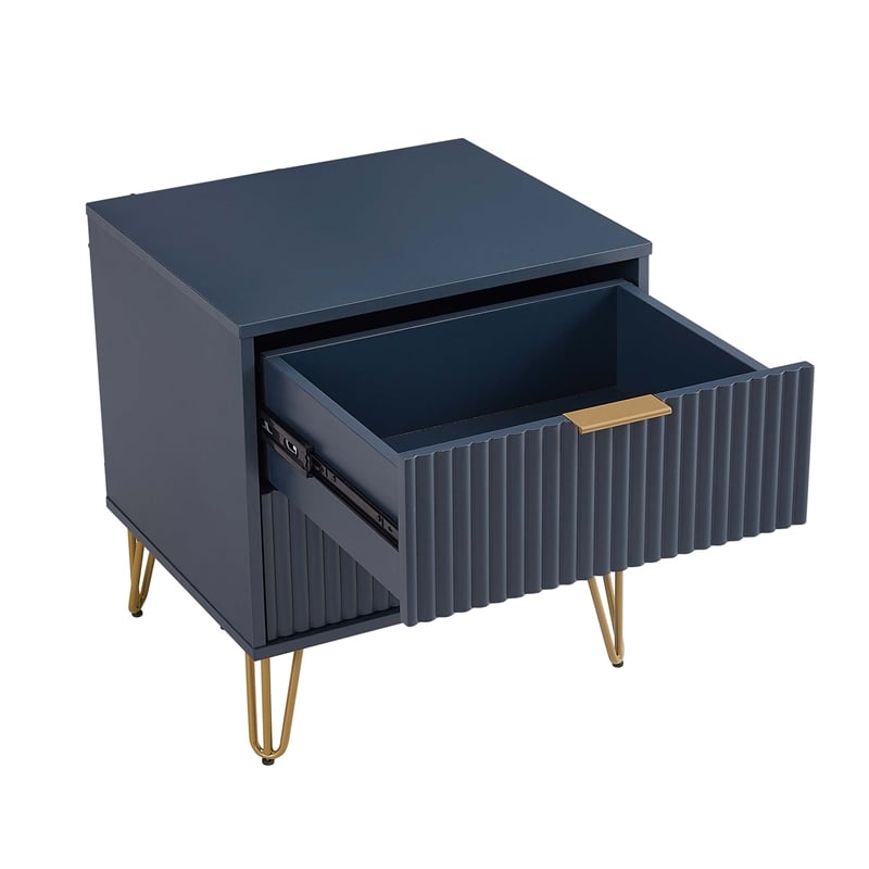 DUMBO 2.0 Nightstand from Engineered Wood in Midnight Blue - Set of 2