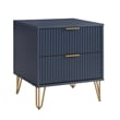 DUMBO 2.0 Nightstand from Engineered Wood in Midnight Blue - Set of 2