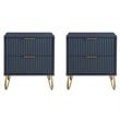 DUMBO 2.0 Nightstand from Engineered Wood in Midnight Blue - Set of 2