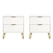DUMBO 2.0 Nightstand from Engineered Wood in White - Set of 2