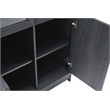 Jodie Bookcase made from Engineered Wood in Charcoal Gray - Set of 3