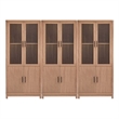 Manhattan Comfort Jodie Bookcase made from Engineered Wood in Maple - Set of 3