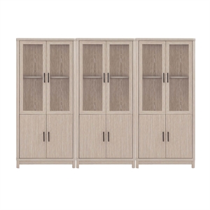 Jodie Bookcase made from Engineered Wood in Light Oak - Set of 3