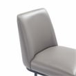 Manhattan Comfort Serena Counter Stool with Steel Base in Gray (Set of 3)