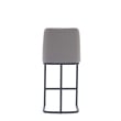Manhattan Comfort Serena Counter Stool with Steel Base in Gray (Set of 3)