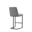 Manhattan Comfort Serena Counter Stool with Steel Base in Gray (Set of 3)