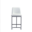 Manhattan Comfort Serena Counter Stool with Steel Base in White (Set of 3)
