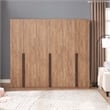 Lee Wardrobe Closet from 1.0 Engineered Wood in Golden Brown - Set of 3