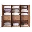 Lee Wardrobe Closet from 1.0 Engineered Wood in Golden Brown - Set of 3