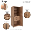 Lee Wardrobe Closet from 1.0 Engineered Wood in Golden Brown - Set of 3