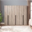 Lee Wardrobe Closet 1.0 from Engineered Wood in Rustic Gray - Set of 3