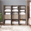 Lee Wardrobe Closet 1.0 from Engineered Wood in Rustic Gray - Set of 3