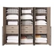 Lee Wardrobe Closet 1.0 from Engineered Wood in Rustic Gray - Set of 3