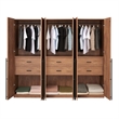 Lee Wardrobe Closet 2.0 from Engineered Wood in Golden Brown - Set of 3