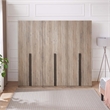 Lee Wardrobe Closet 2.0 from Engineered Wood in Rustic Gray - Set of 3