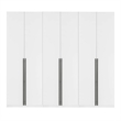 Lee Wardrobe Closet 2.0 from Engineered Wood in White - Set of 3