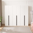 Lee Wardrobe Closet 2.0 from Engineered Wood in White - Set of 3
