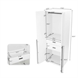 Lee Wardrobe Closet 2.0 from Engineered Wood in White - Set of 3