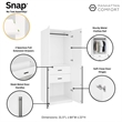 Lee Wardrobe Closet 2.0 from Engineered Wood in White - Set of 3