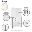 Lee Wardrobe Closet 2.0 from Engineered Wood in White - Set of 3