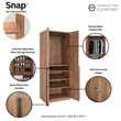 Lee Wardrobe Closet 3.0 from Engineered Wood in Golden Brown - Set of 3