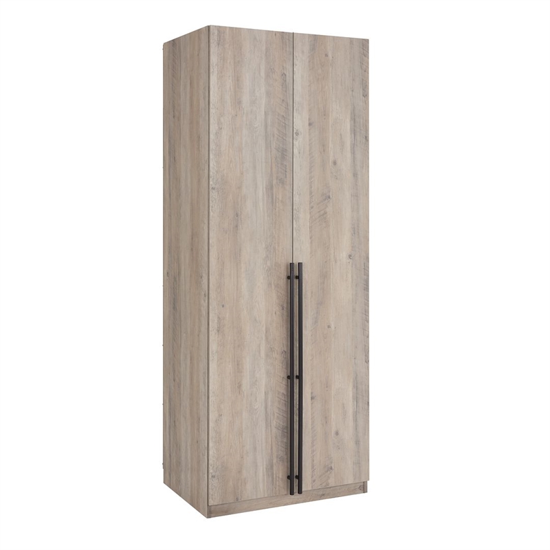 Lee Wardrobe Closet 3.0 from Engineered Wood in Golden Brown - Set of 3