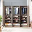 Lee Wardrobe Closet 3.0 from Engineered Wood in Golden Brown - Set of 3