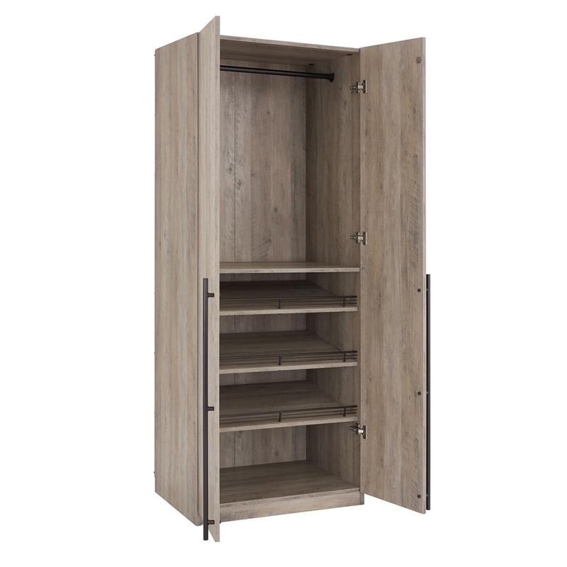 Lee Wardrobe Closet 3.0 from Engineered Wood in Golden Brown - Set of 3