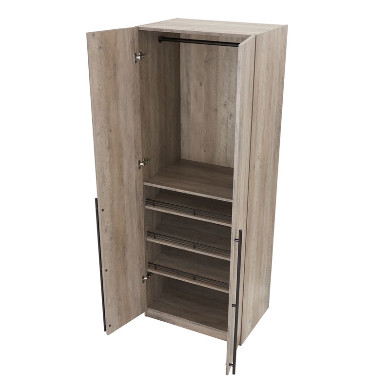 Lee Wardrobe Closet 3.0 from Engineered Wood in Golden Brown - Set of 3