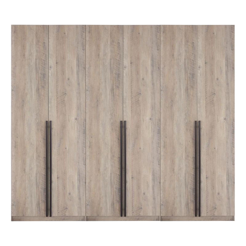 Lee Wardrobe Closet 3.0 from Engineered Wood in Golden Brown - Set of 3