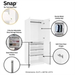 Lee Wardrobe Closet 3.0 from Engineered Wood in White - Set of 3